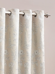 Wylder Natural Sophia Floral Jacquard Eyelet Curtains - Image 4 of 5