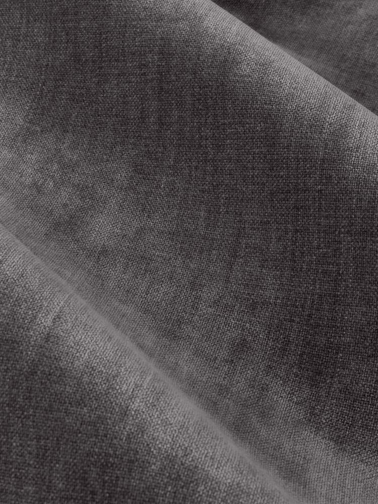 Yard Charcoal Grey Heavy Chenille Lined Eyelet Curtains - Image 4 of 4