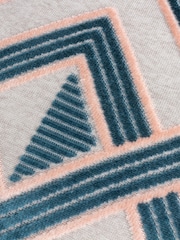 Riva Paoletti 50 x 50cm Henley Geometric Velvet Jacquard Cushion - صورة 4 من 5