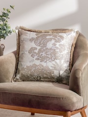 Wylder Natural Woodlands Floral Jacquard Cushion - Image 1 of 5