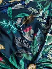 Navy Bold Floral Velvet Duvet Cover and Pillowcase Set - Image 3 of 5