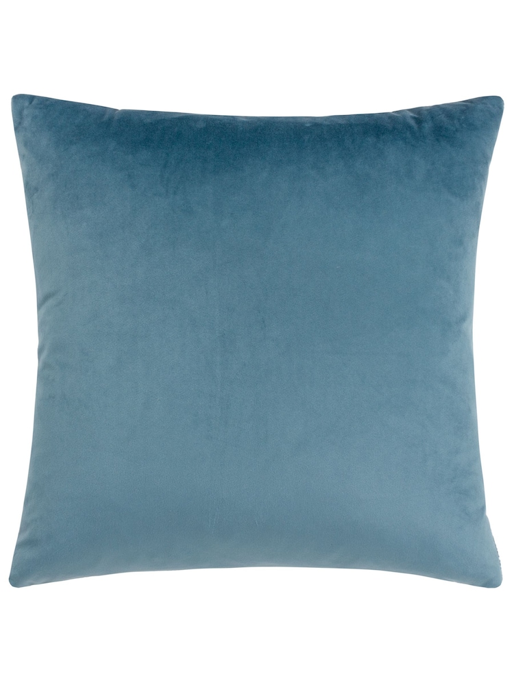 Riva Paoletti Smoke/Rose 45 x 45cm Ledbury Velvet Jacquard Cushion - Image 2 of 5