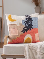 Furn Multicolour 100% Cotton Souk Embroidered Cushion - Image 1 of 6