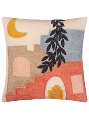 Furn Multicolour 100% Cotton Souk Embroidered Cushion - Image 2 of 6