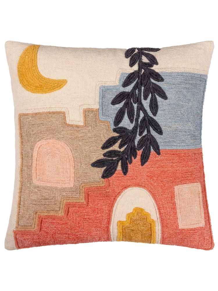 Furn Multicolour 100% Cotton Souk Embroidered Cushion - Image 2 of 6