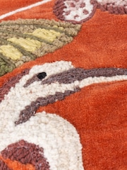 Wylder Coral Kushiro Embroidered Velvet 100% Cotton Cushion - Image 6 of 6