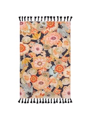 Wylder Tropics Multicolour Florage Floral Tasselled Indoor 100% Cotton Rug - Image 5 of 5