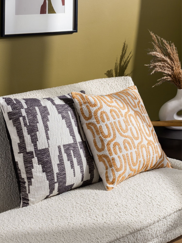 HÖEM Chai Ibizia Abstract Woven 100% Cotton Cushion - Image 2 of 6