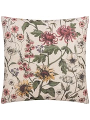Wylder Multicolour Wallflower Floral 100% Cotton Cushion - Image 1 of 4