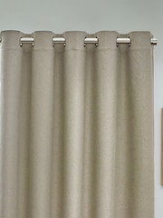 furn. Natural Dawn 100% Blackout Thermal Eyelet Curtains - Image 2 of 5