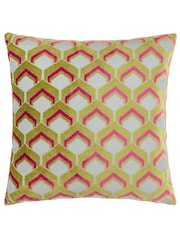 Riva Paoletti Multicolour 45 x 45cm Ledbury Velvet Jacquard Cushion - Image 2 of 6