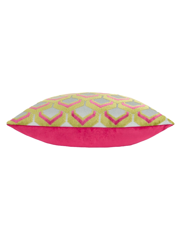 Riva Paoletti 45 x 45cm Ledbury Velvet Jacquard Cushion - Image 4 of 6