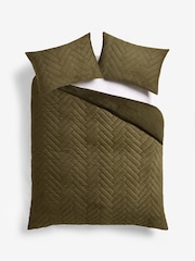 Cord Fleece Quilted 4 Tog Duvet Cover and Pillowcase Set - Изображение 5 из 5