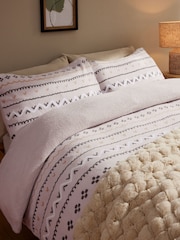 Natural Pattern Printed Fleece Duvet Cover and Pillowcase Set - Image 2 of 3