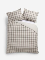 karirast; s karirastim vzorcem Collection Luxe Brushed 100% Cotton prešito pregrinjalo and Pillowcase Set - Slika 4 iz 4