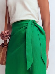Boden Green Dimitra Linen Column Skirt - Image 2 of 5