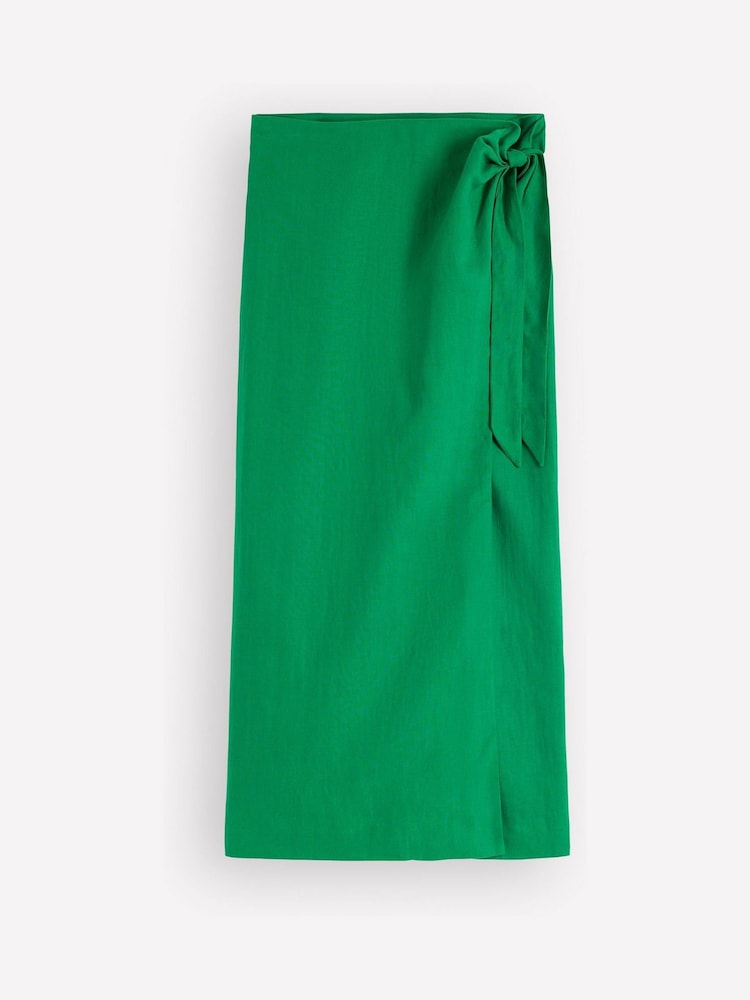 Boden Green Dimitra Linen Column Skirt - Image 5 of 5