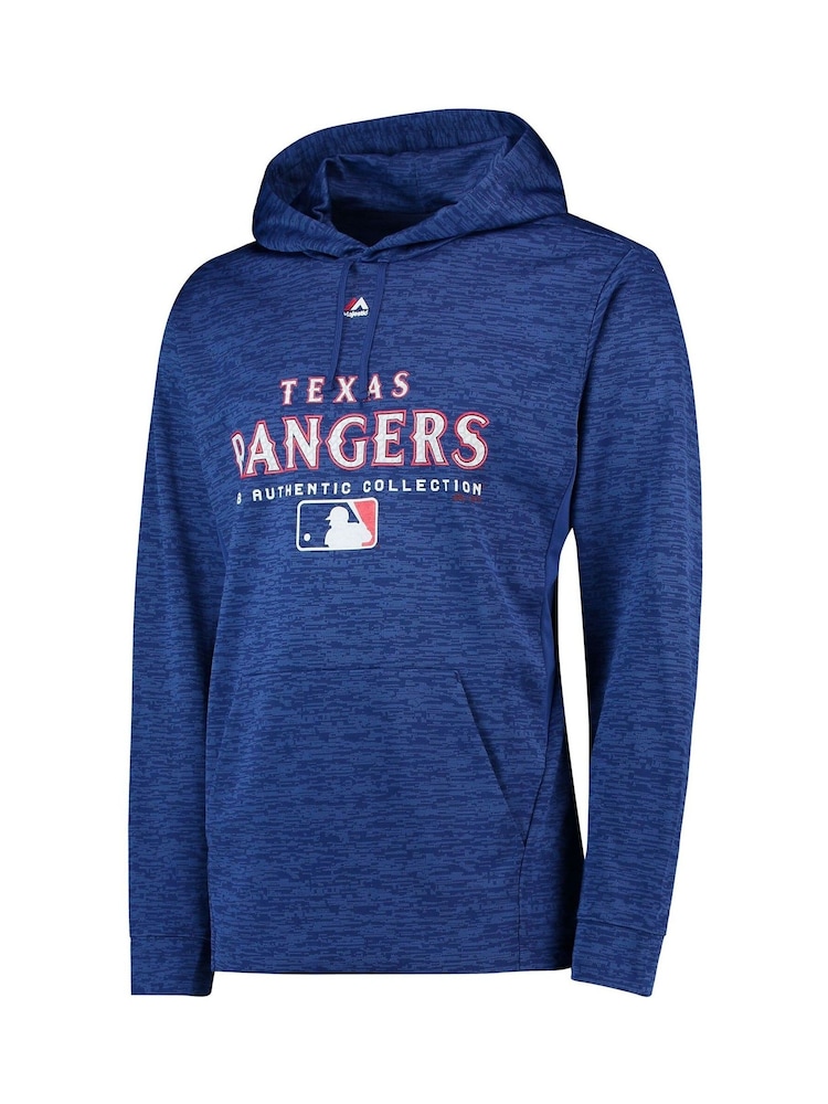 Fanatics Blue MLB Texas Rangers Majestic Authentic Collection Team Drive Ultra Streak Hoodie - Image 1 of 3