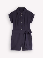 Boden Blue Kay Double Cloth Playsuit - Image 6 of 6