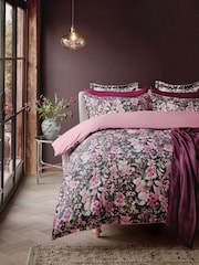 200 Thread Count 100% Egyptian Cotton Sateen Bold Floral Duvet Cover and Pillowcase Set - Imagem 1 de 5