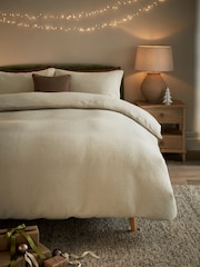 Stone Borg Fleece Duvet Cover and Pillowcase Set - Image 2 of 6
