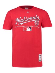 Fanatics Red 100% Cotton MLB Washington Nationals Majestic Authentic Collection Team Drive T-Shirt - Image 1 of 2