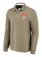 Fanatics Formula 1 True Classics Rugby 100% Cotton Brown Shirt - Image 2 of 3