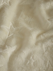 Natural Cream Christmas Star Fleece Bedding with Cosy  Fleece Reverse Duvet Cover and Pillowcase Bed Set - Image 3 of 4