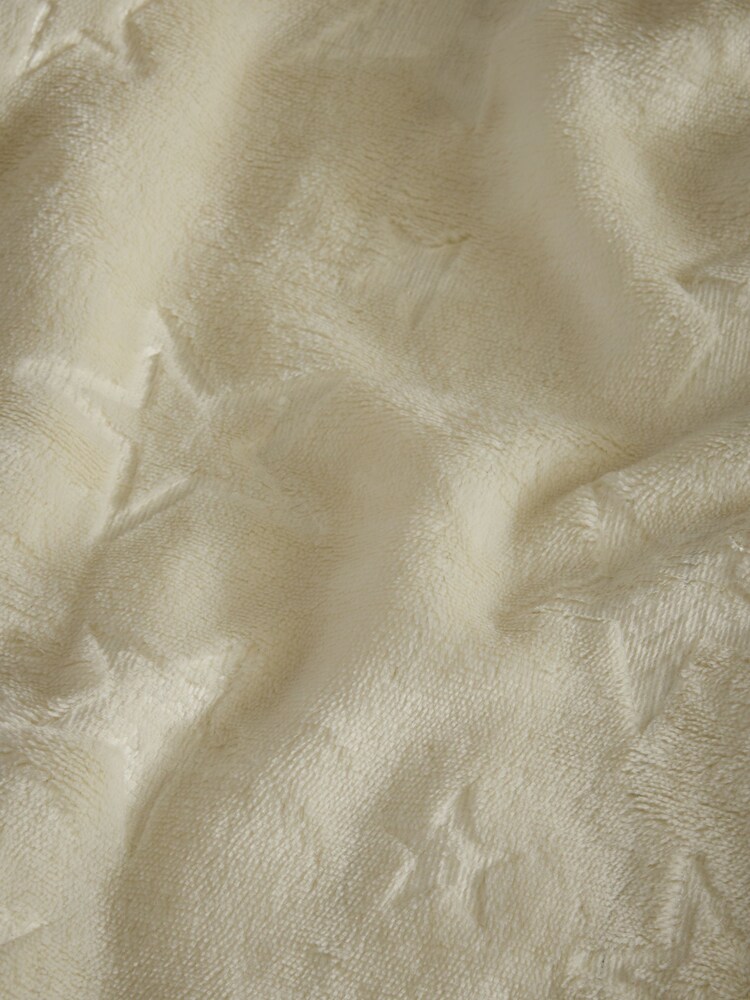 Natural Cream Christmas Star Fleece Bedding with Cosy  Fleece Reverse Duvet Cover and Pillowcase Bed Set - Image 3 of 4