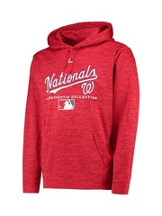 Fanatics Red MLB Washington Nationals Majestic Authentic Collection Team Drive Ultra Streak Hoodie - Image 3 of 3