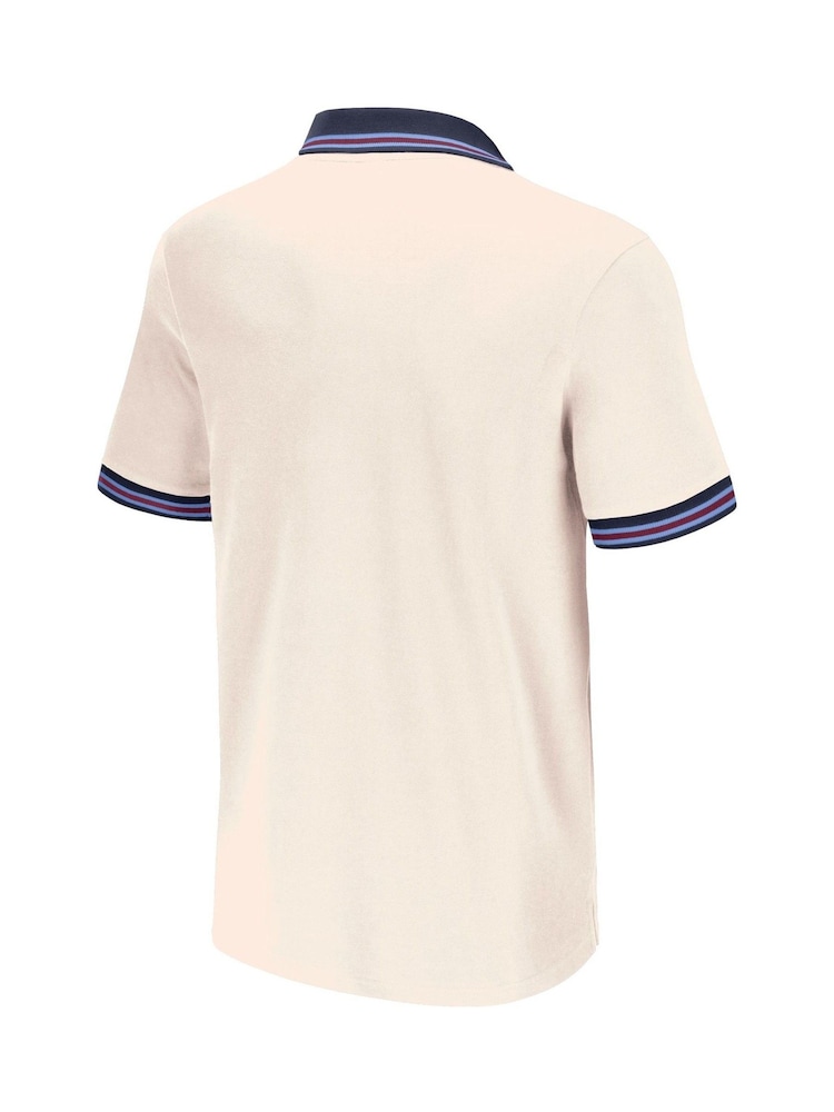 Fanatics Natural Aston Villa Fundamentals 100% Cotton Tipped Polo Shirt - Image 3 of 3