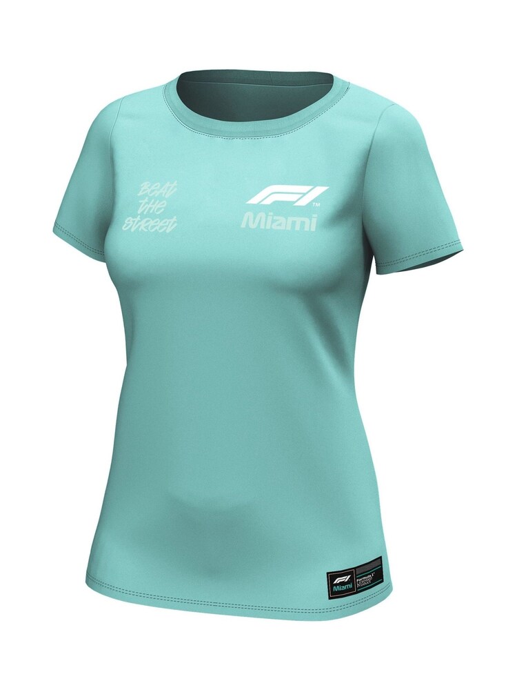 Fanatics Womens Green 100% Cotton Formula 1 Miami Beat The Street Graphic T-Shirt - Image 2 of 3