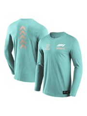 Fanatics Green Formula 1 Miami Beat The Street Graphic Long Sleeve 100% Cotton T-Shirt - Image 1 of 3