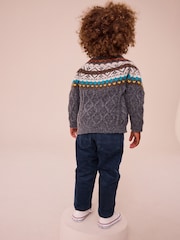 Grey Fairisle Pattern Knitted Jumper (3mths-7yrs) - Image 4 of 8