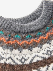 Grey Fairisle Pattern Knitted Jumper (3mths-7yrs) - Image 7 of 8