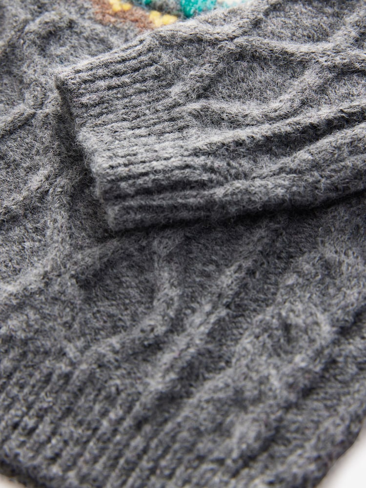 Grey Fairisle Pattern Knitted Jumper (3mths-7yrs) - Image 8 of 8