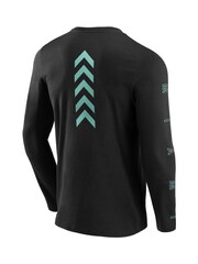 Fanatics Formula 1 Miami Beat The Street Graphic Long Sleeve 100% Cotton Black T-Shirt - Image 3 of 3