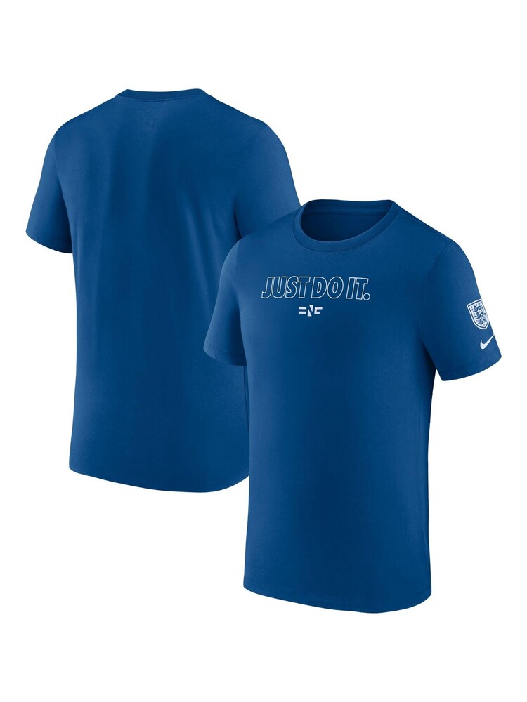 Nike Blue England Womens Just Do It 100% Cotton T-Shirt - Image 1 of 3