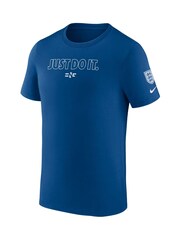 Nike Blue England Womens Just Do It 100% Cotton T-Shirt - Image 2 of 3