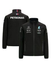 Fanatics Mercedes AMG Petronas F1 2021 Team Softshell Black Jacket - Image 1 of 3