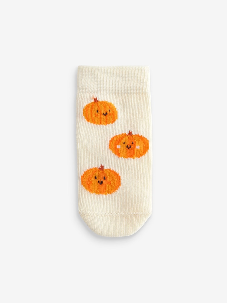 Orange Pumpkin Halloween 2 Pack Baby Socks (0mths-2yrs) - Image 2 of 3