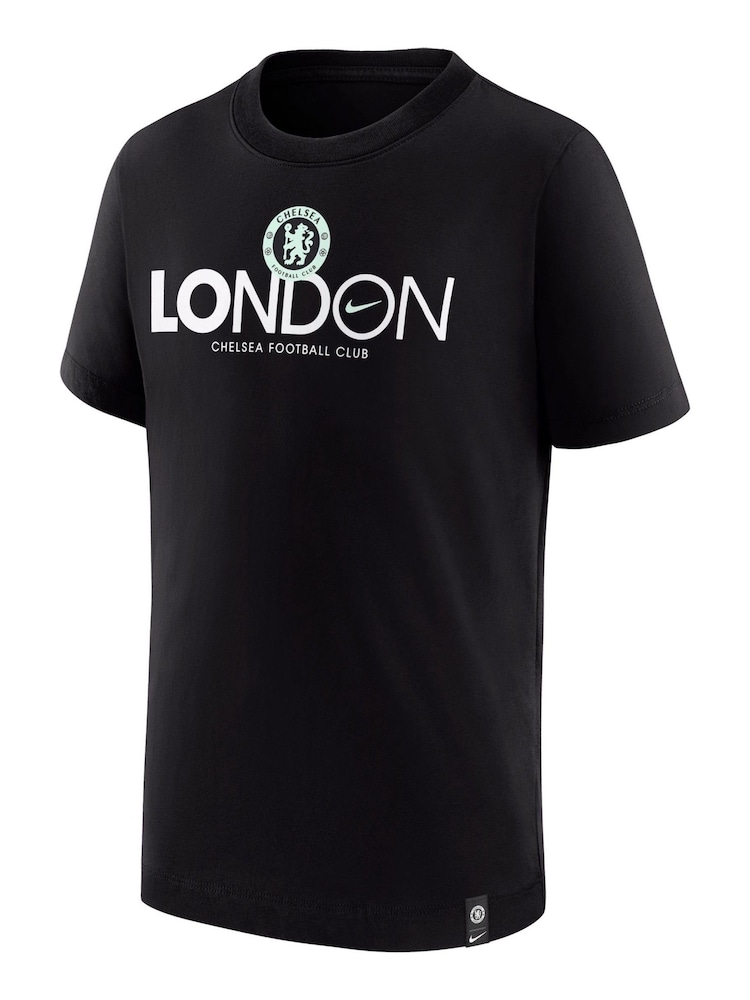 Nike Black Kids Chelsea Mercurial 100% Cotton T-Shirt - Image 2 of 3