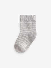 Neutral star stripe 7 Pack Rib Baby Socks (0mths-2yrs) - Image 4 of 8