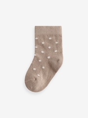 Neutral star stripe 7 Pack Rib Baby Socks (0mths-2yrs) - Image 6 of 8
