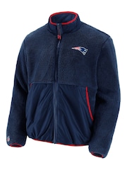 Fanatics Blue NFL New England Patriots Sherpa Fleece Jacket - Image 2 of 3