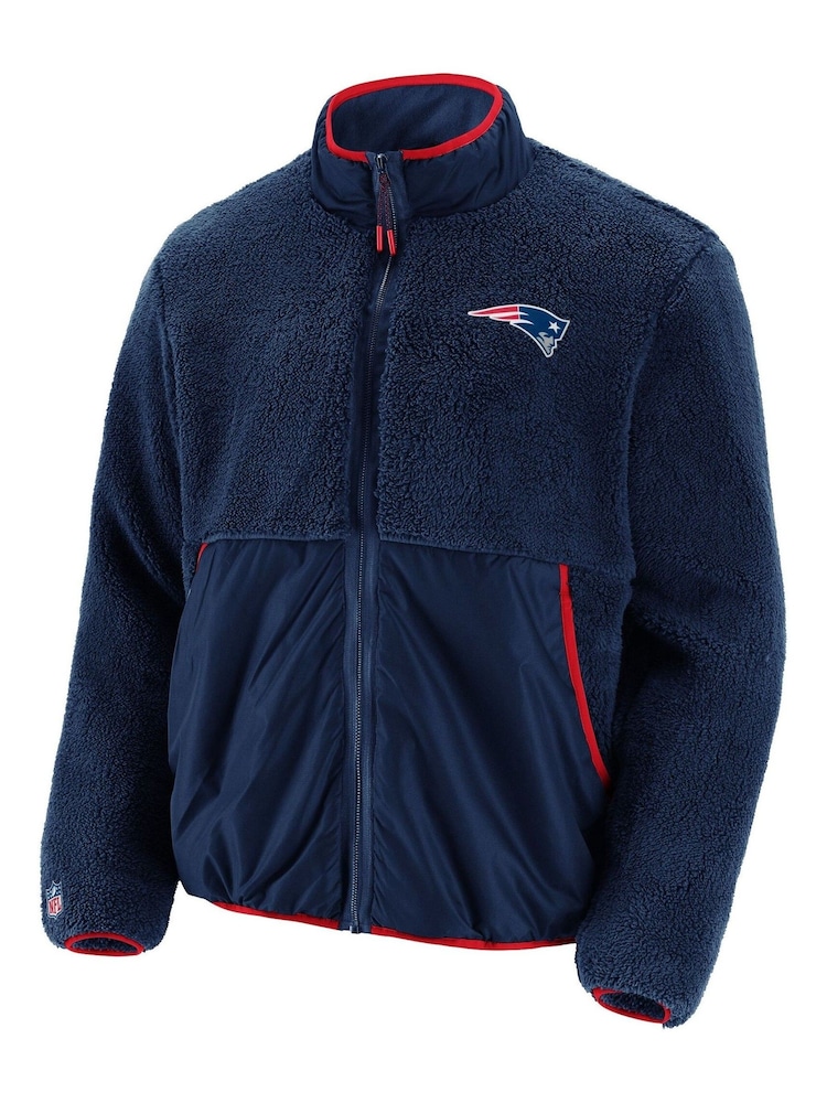 Fanatics Blue NFL New England Patriots Sherpa Fleece Jacket - Image 2 of 3
