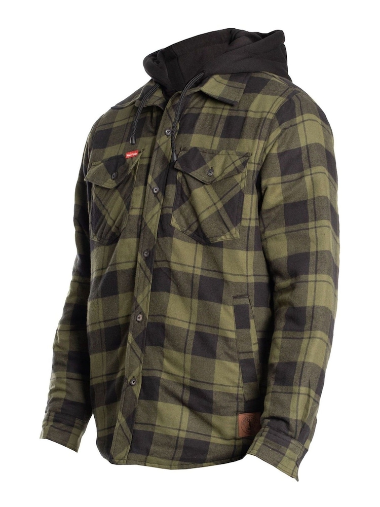 Hard Yakka Green Quilted Flannel Shacket - Image 3 of 3