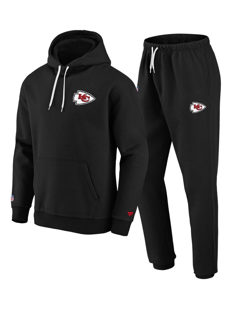Fanatics NFL Kansas City Chiefs Fleece Black Tracksuit - Image 1 of 5