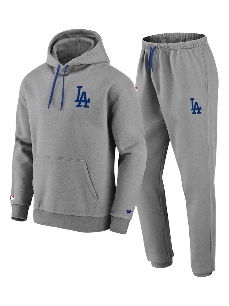 Fanatics MLB Los Angeles Dodgers Fleece Grey Tracksuit - Image 1 of 5 Fanatics MLB Los Angeles Dodgers Fleece Grey Tracksuit - Image 1 of 5