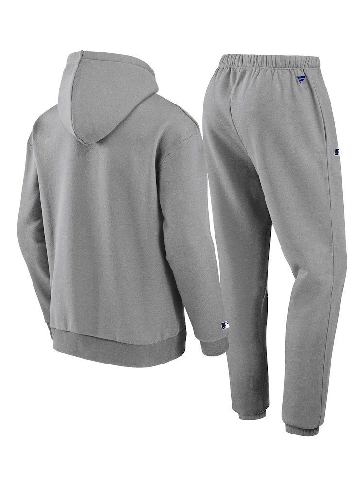 Fanatics MLB Los Angeles Dodgers Fleece Grey Tracksuit - Image 2 of 5 Fanatics MLB Los Angeles Dodgers Fleece Grey Tracksuit - Image 2 of 5